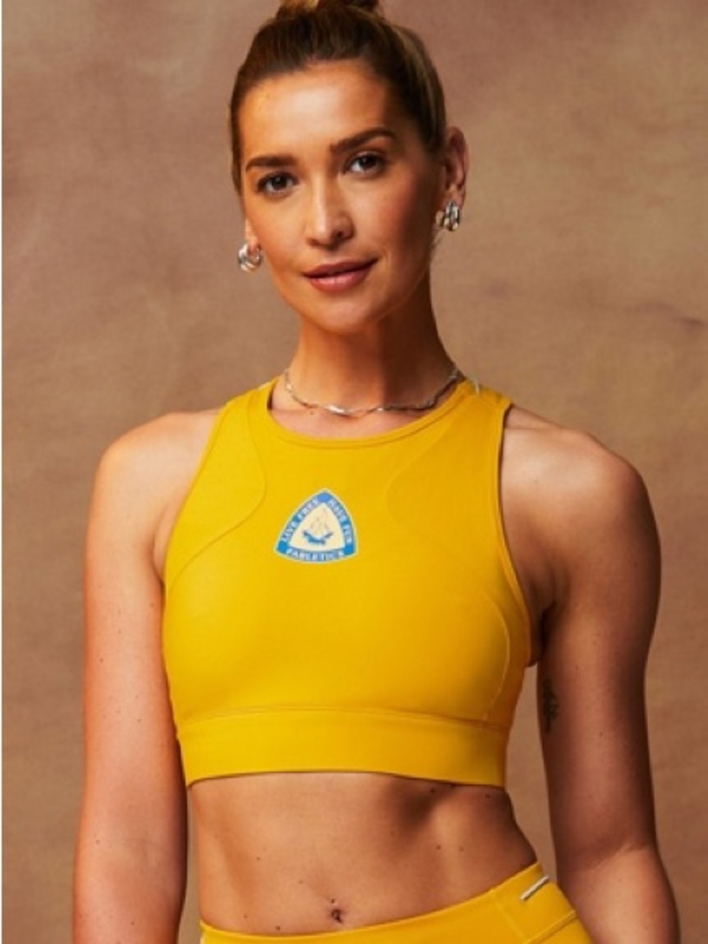 Yellow High-Neck Sports Bra - Women Intimates & Sleepwear
